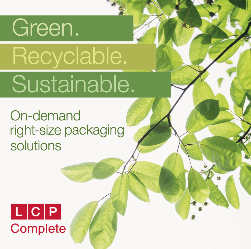 Green. Recyclable. Sustainable. On-demand right-size packaging solutions.